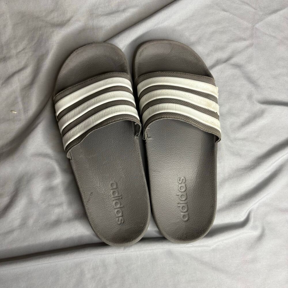 Gray adidas Men’s slides size 6
